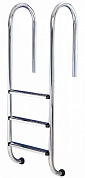 Лестница Flexinox MURO 3 ступени LUXE, крепление - стаканы (узкий борт) (арт.87132031N)