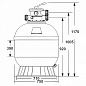 Фильтр 22,0 м3/ч AML LYON 750мм с верхним вентилем 2", 250 кг/0.5-1мм (арт.LA750)