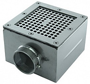 Донный слив АС 150х150 мм - 2" вн.резьба, нерж. AISI 316L (арт.АС 09.150/L)