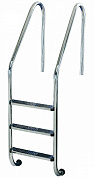 Лестница Flexinox STANDARТ 3 ступени LUXE, крепление - стаканы (широкий борт) (арт.87112934N)