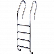 Лестница Flexinox MIXTA 4 ступени LUXE, крепление - стаканы (узкий борт) (арт.87120887N)
