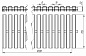 Переливная решетка поперечная, гибкая шир.195 мм, нерж. AISI 316L (арт.АС АС 02.350/L)