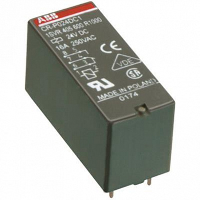 Реле промежуточное CR-P230AC2 230B AC 2ПК (8А) 1SVR405601R3000 ABB (арт.2070301260)