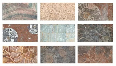 Фарфоровая плитка SERAPOOL Natural series "Fossil Mix" 16.5 х 16.5 см (арт.FM165165)