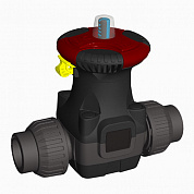 Вентиль мембранный, ПВХ, EPDM, D 63 мм, PN 10, разборное муфтовое окончание (арт.56676)