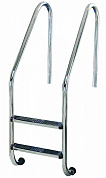 Лестница Flexinox STANDARТ 2 ступени LUXE, крепление - стаканы (широкий борт) (арт.87112926N)