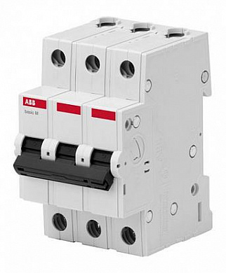 Автоматический выключатель модульный Basic M ABB BMS413 3п трехполюсный 10А C 4,5кA (2CDS643041R0104) (арт.2070351992)